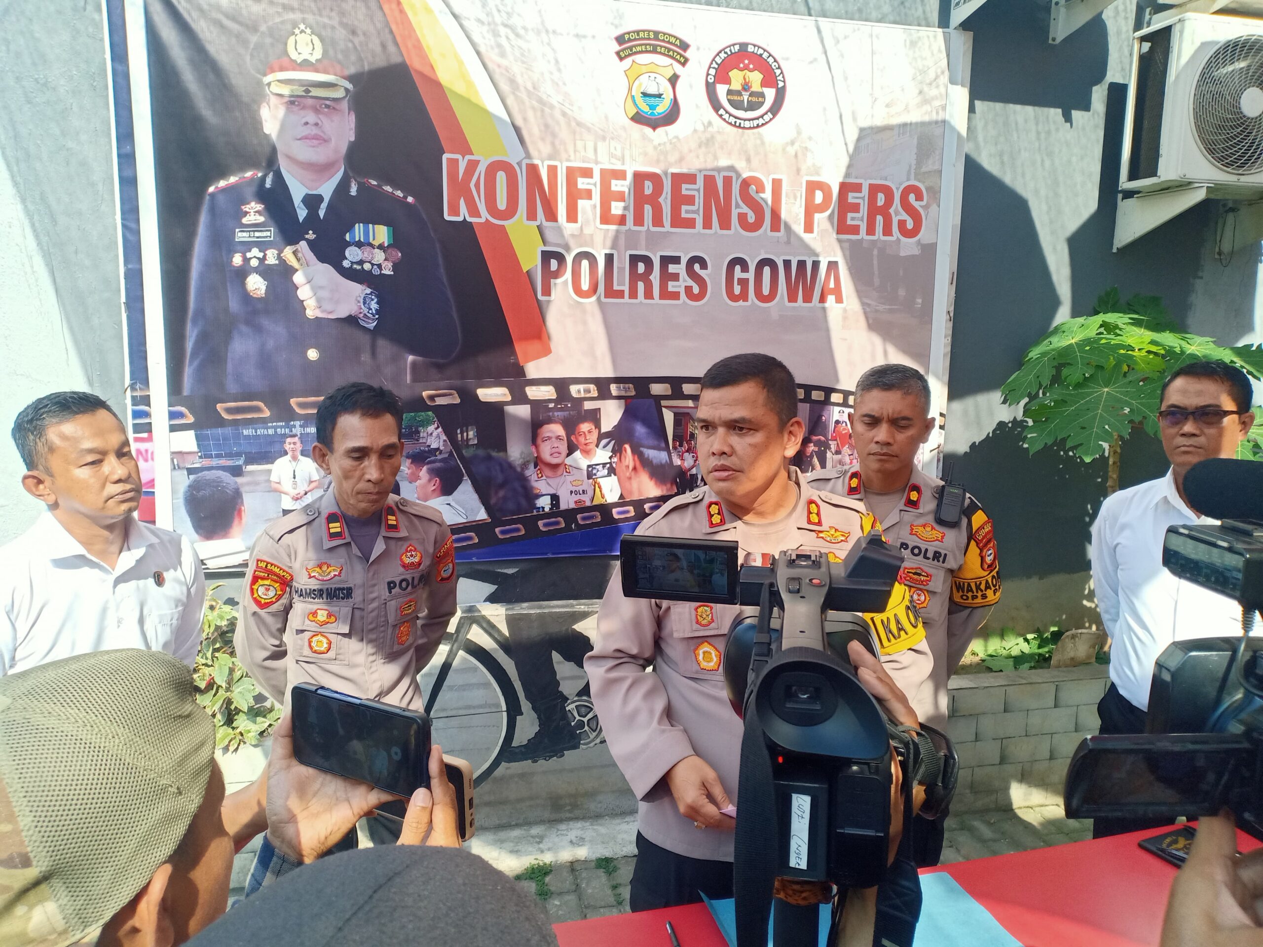 Polres Gowa Gelar Konferensi Pers Kasus Pencabulan Terhadap Anak di Bawah Umur