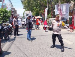 Agar Kondusif, Polres Pelabuhan Makassar Lakukan Pengamanan Massa simpatisan Paslon Walikota