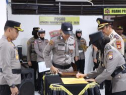 Kapolres AKBP Restu Wijayanto Pimpin Sertijab  Empat Pejabat Dilingkup Polres Pelabuhan Makassar
