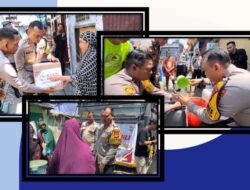 Peduli Kemanusiaan, Polri Berikan Bantuan Air Bersih dan Sembako kepada Korban Kebakaran di Ujung Tanah