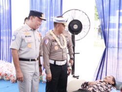 Peringati HUT ke-69 Lalu Lintas Bhayangkara, Korlantas Polri BersamaJasa Raharja Gelar Bakti Sosial di Kuningan Jawa BaratKuningan
