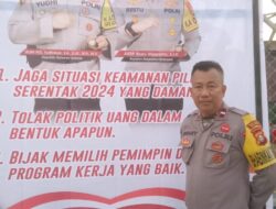 Cegah Golput , Jaga Kamtibmas, Polres Pelabuhan Makassar Pasang Spanduk Imbauan di Sejumlah Titik