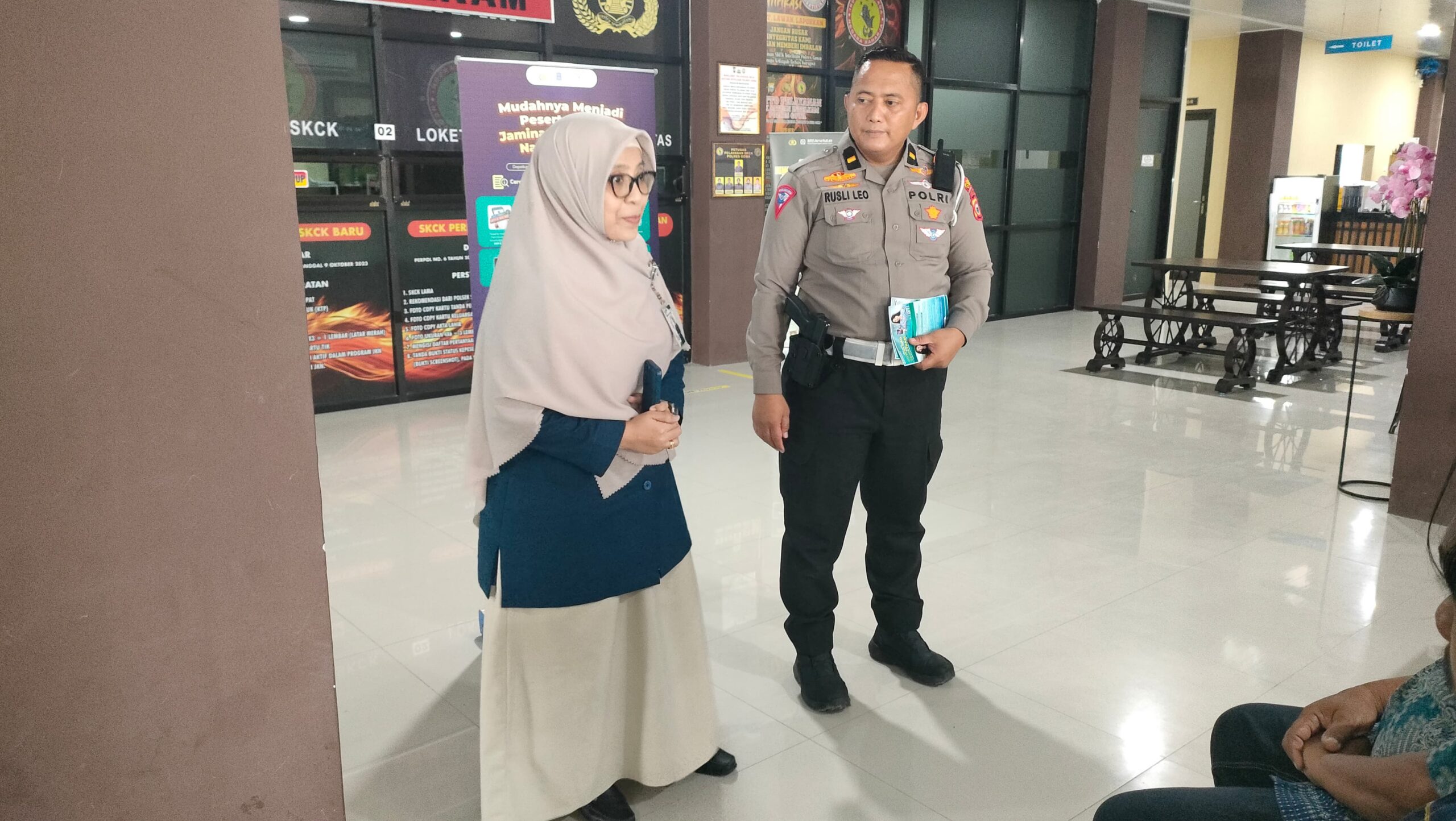 Bersama BPJS, Satlantas Polres Gowa Sosialisasikan Syarat Urus SIM