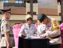 Polres Gowa Gelar Upacara Serah Terima Jabatan Kapolsek Barombong