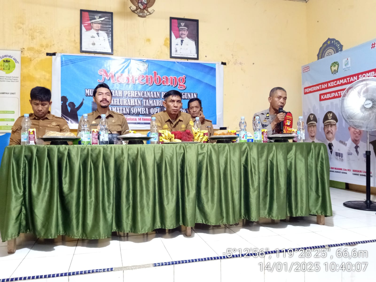 Dukung Program Pemerintah, Bhabinkamtibmas Polsek Somba Opu Hadiri Musrenbang di Kelurahan Tamarunang