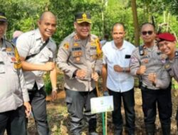 Kapolres Gowa Hadiri Penanaman Pohon Serentak di Kecamatan Parangloe