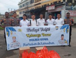 Tebar Kebahagiaan di Bulan Ramadhan, Satreskrim Polres Gowa Berbagi Takjil