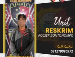 Unit Reskrim Polsek Bontonompo Tangkap Pelaku Penganiayaan di Desa Manjapai